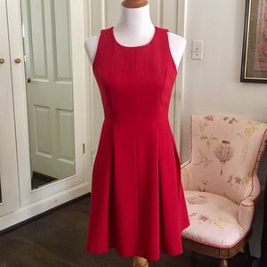 NWT Ann Taylor Loft red fit and flare dress